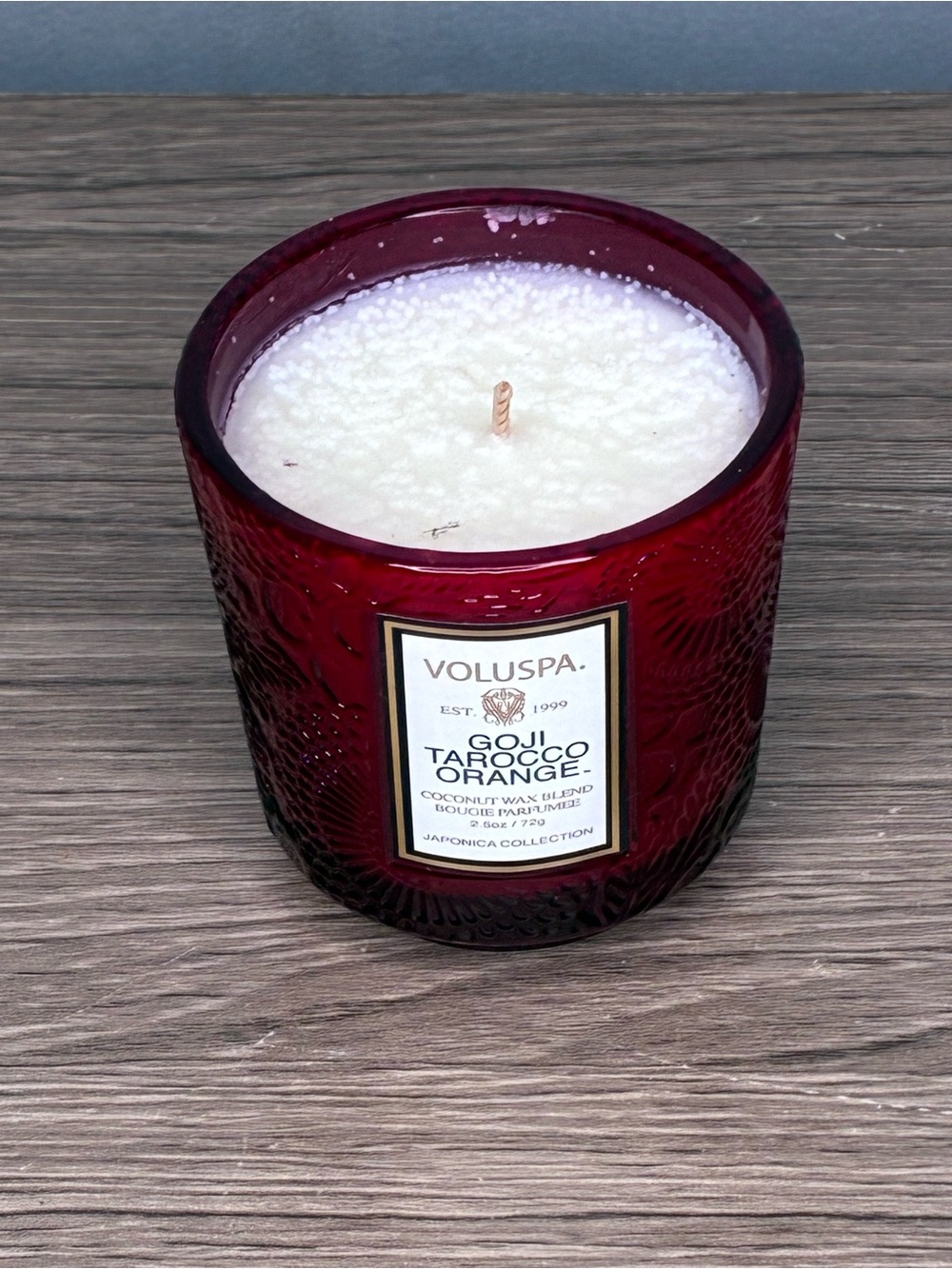 NWT Voluspa Goji Tarocco Orange Red Scented Candle 2.5oz